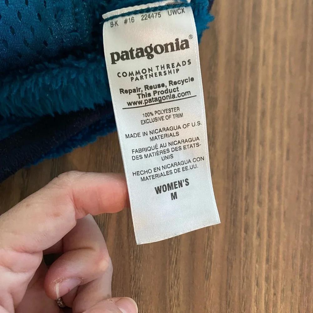 Patagonia Re Tool Snap T Fleece Pullover Sweater in Teal Women’s Med - Picture 8 of 8